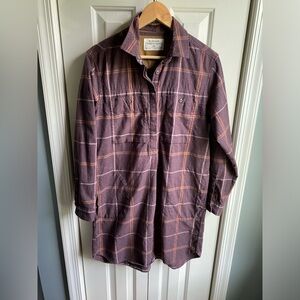 REI Cooperative Wallace Lake Plaid Flannel Long Sleeve Dress Size Small